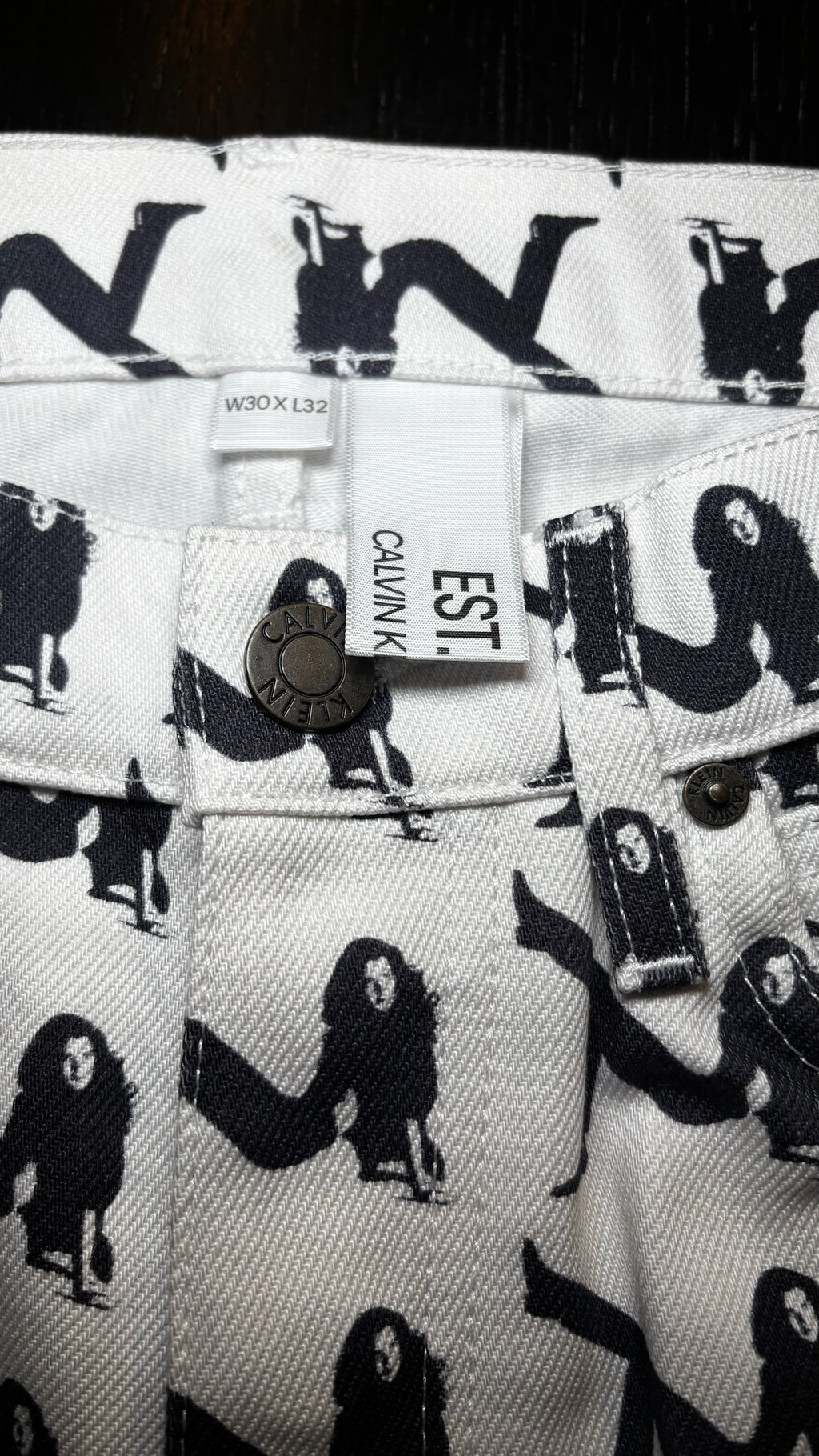 Raf Simons CK205W39NYC 'Brooke Shields' Denim Pants FW2018