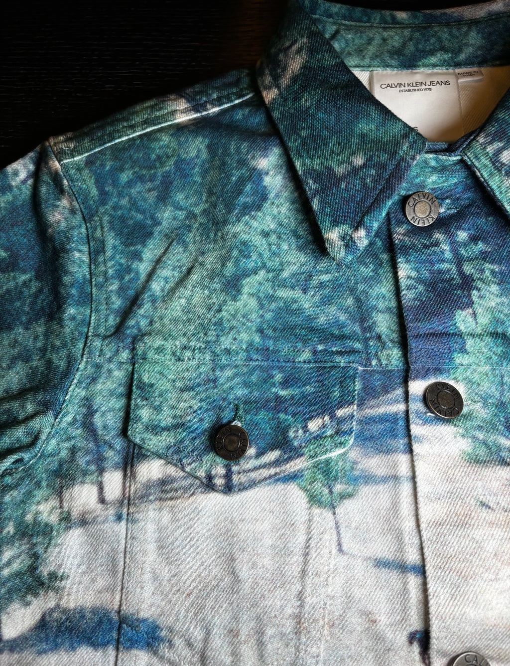 Raf Simons CK205W39NYC 'Landscape' Denim Jacket