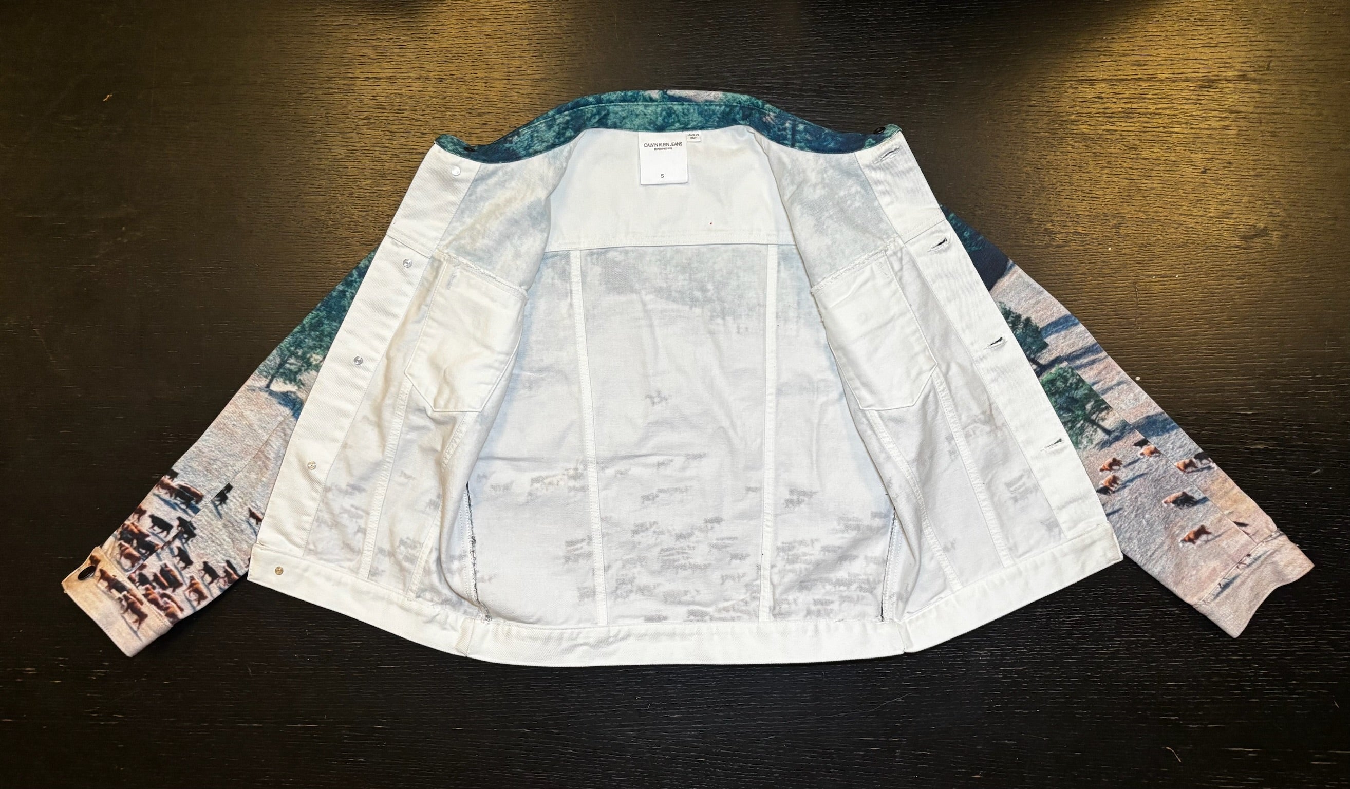 Raf Simons CK205W39NYC 'Landscape' Denim Jacket