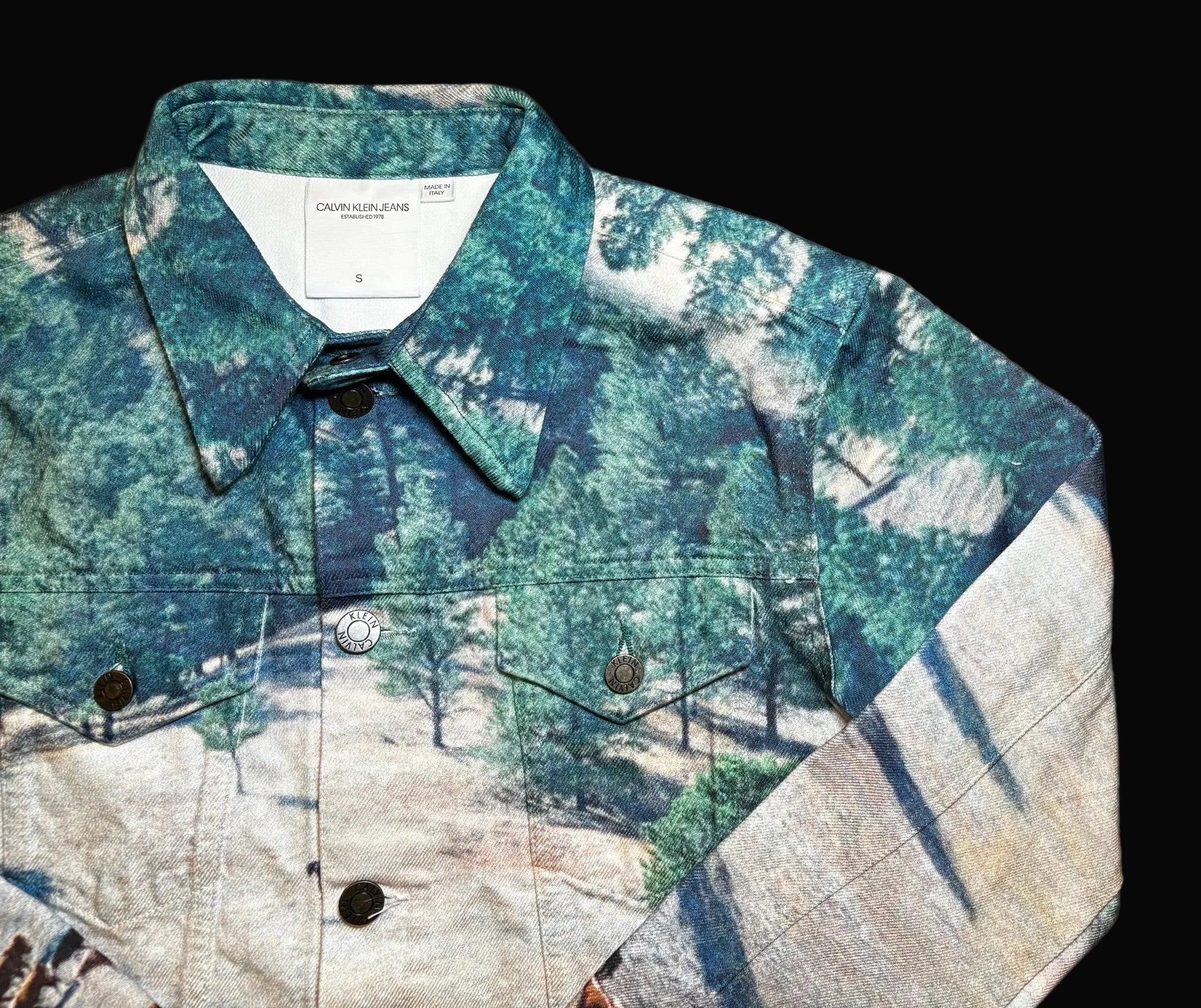 Raf Simons CK205W39NYC 'Landscape' Denim Jacket